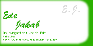 ede jakab business card